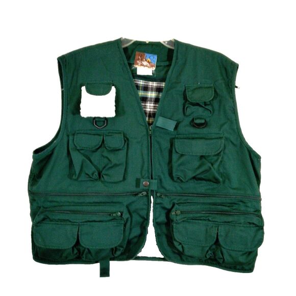 Rio Bravo Utility Vest Hunting Fishing Green Multi Pocket (LARGE) - Picture 10 of 10